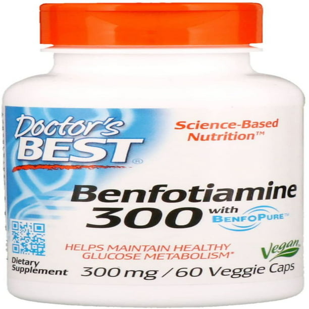 benfotiamine 300 con benfopure Doctor's Best 60 TCE Caps 300 mg